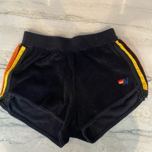 Kids Aviator Nation jogger shorts size 10 - Blk